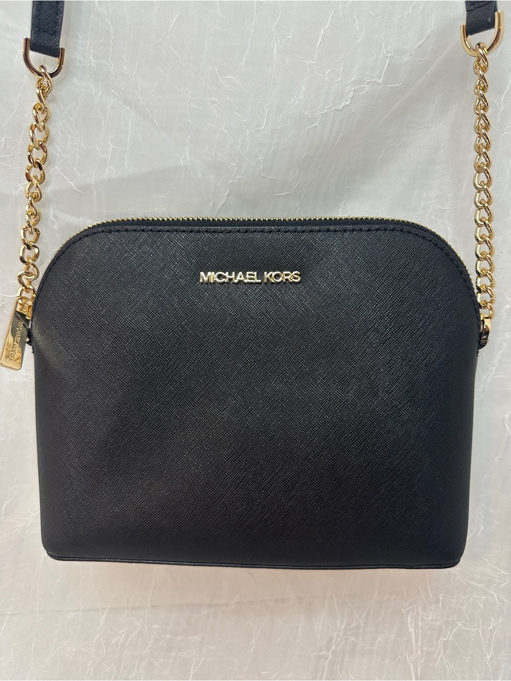 Michael Kors Cindy Black Crossbody with Gold Hardware - Picture 1 of 6